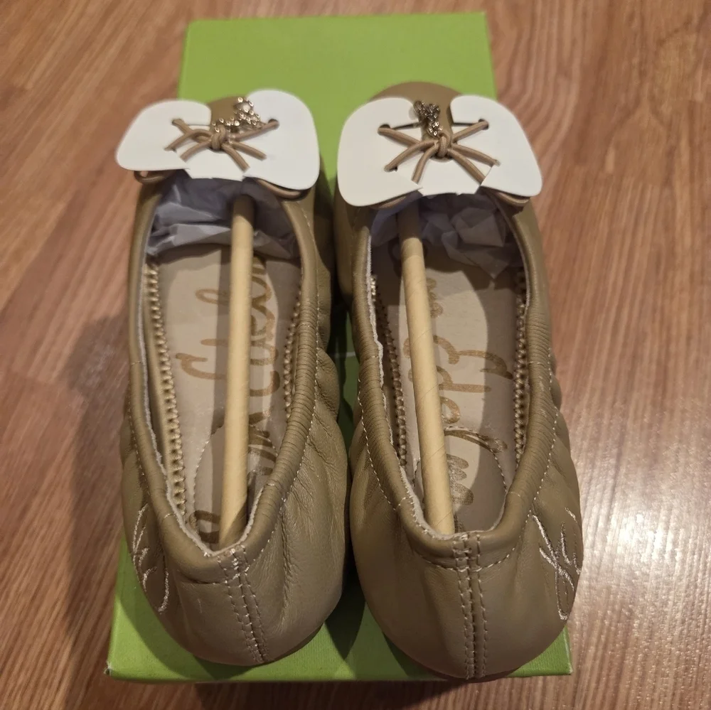 Sam Edelman Kids 12 Felicia Mini Beige Girls Ballet Flats NWT